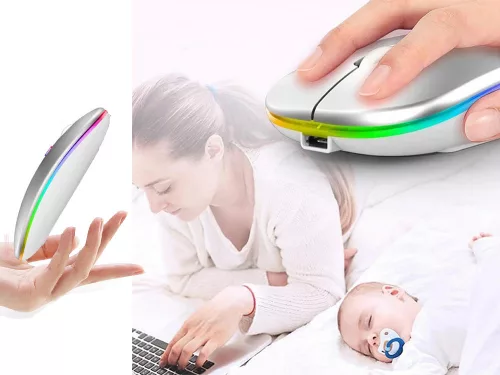 Vékony, 2,4 GHz-es bluetooth vezérlésű optikai egér PC laptopokhoz