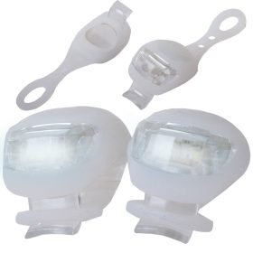   Kerékpár lámpa 2 led első lámpa 2db szilikon vízálló fehér