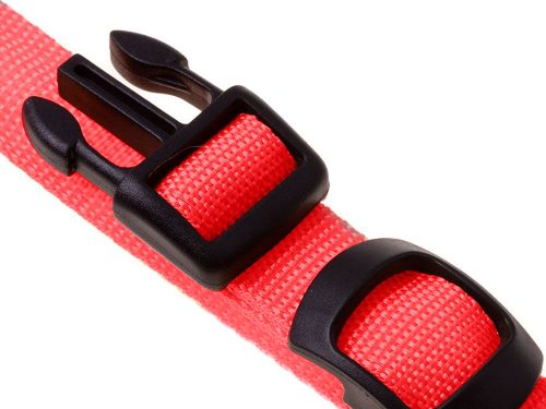 Led világító sötétítő nyakörv kutyák és macskák számára állítható 59cm, piros