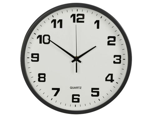 Falióra nagyméretű érintésmentes csendes 25 cm-es kerek másodpercmutatóval fekete