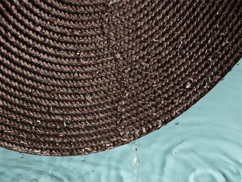 Kerek asztalterítő konyhai asztalra fonott asztali terítő barna