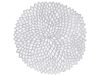 Kerek konyhai asztali terítő áttört dekoratív asztali szőnyeg ezüst