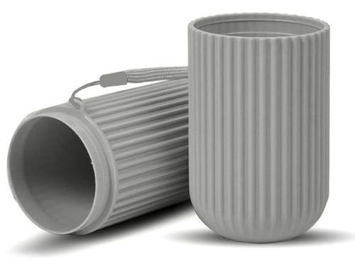 Fogkefe tok fogkrém utazási szervező kozmetikai tok szürke