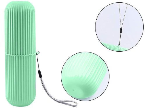 Fogkefe tok fogkrém utazási szervező kozmetikai tok zöld