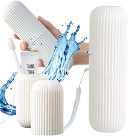   Fogkefe tok fogkrém utazási szervező kozmetikai tok fehér