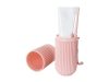 Fogkefe tok fogkrém utazási szervező kozmetikai tok rózsaszín