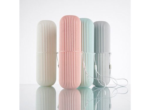 Fogkefe tok fogkrém utazási szervező kozmetikai tok rózsaszín