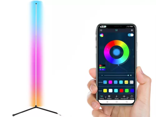 Padló sarok rgb led éjjeliszekrény lámpa hálószobai alkalmazás 1.5