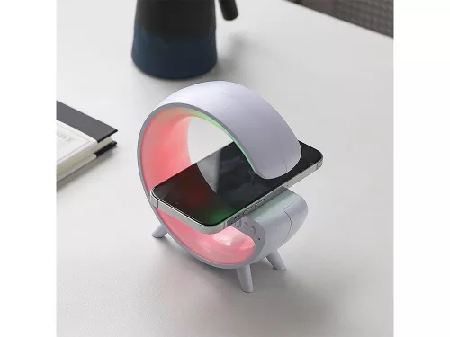 Led fény rgb játék töltő indukciós hangszóró ébresztőóra rádióóra v1