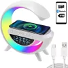 Led fény rgb játék töltő indukciós hangszóró ébresztőóra rádióóra v2