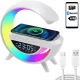 Led fény rgb játék töltő indukciós hangszóró ébresztőóra rádióóra v2