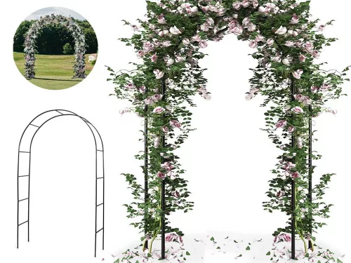 Kerti pergola virágtartó mászó növényekhez ív rózsákhoz borostyán fém