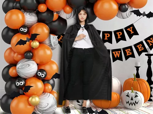 Köpeny halloween hosszú fekete köpeny csuklyával álruha jelmez jelmez jelmez