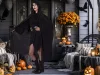 Köpeny halloween hosszú fekete köpeny csuklyával álruha jelmez jelmez jelmez