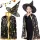 Álruha varázsló jelmez halloween köpeny kalap v1