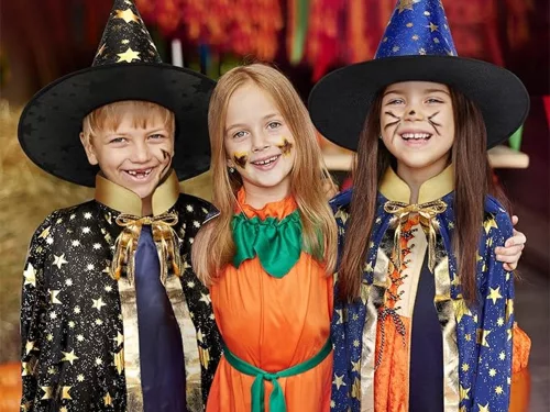 Álruha varázsló jelmez halloween köpeny kalap v1