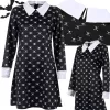Ruha Wednesday Addams jelmez gyerekek halloween álruha 135