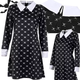 Ruha Wednesday Addams jelmez gyerekek halloween álruha 135