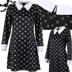 Ruha Wednesday Addams jelmez gyerekek halloween álruha 145
