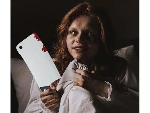 Véres bárd gyilkos gyilkos gyilkos pszichopata jelmez halloween kés