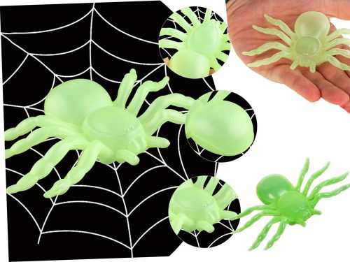 Halloween pók 2db 11cm fluoreszkáló