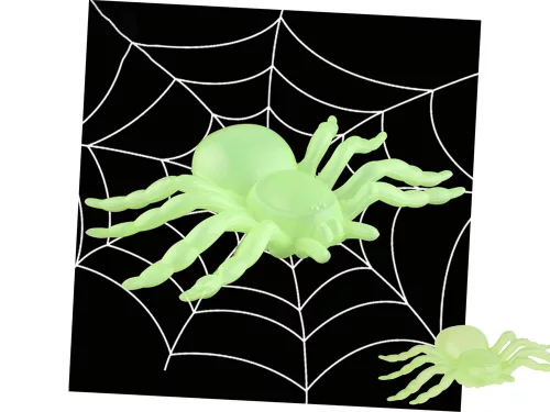 Halloween pók 2db 11cm fluoreszkáló