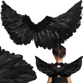   Toll angyalszárnyak fekete mese jelmez cosplay halloween álruha