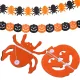 Dekoratív füzér halloween tök/pók papír hosszú 3 méteres dekorációs füzér