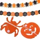 Dekoratív füzér halloween tök/pók papír hosszú 3 méteres dekorációs füzér