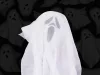 Halloween dekoráció lógó dekoráció szellem fehér sikoly csontváz szellem 65cm