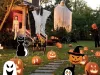 Halloween dekoráció lógó dekoráció szellem maszk sikoly csontváz fantom 90 cm