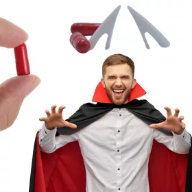   Vámpír drakula vérfarkas készlet halloween műfogsor művérrel