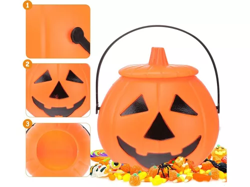 Halloween vödör tök cukorkatartó nagy cukorkatartó üst