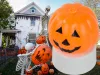 Led tök fény izzó figura dekoráció halloween dekoráció elemmel működtethető