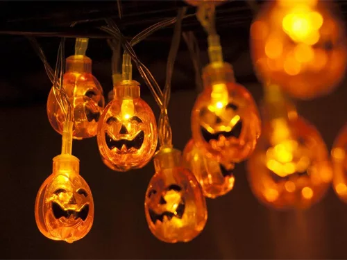 10 led halloweentük logó  200cm világító fénysor díszítés