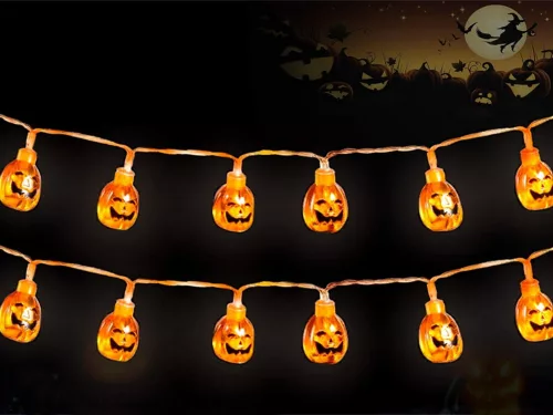 10 led halloweentük logó  200cm világító fénysor díszítés
