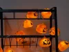 Fények 10 ledes lógó tök halloween 200cm világító dekoráció tök dekoráció