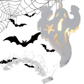Led halloween szellem fénysor 2m 10 spirits lógó