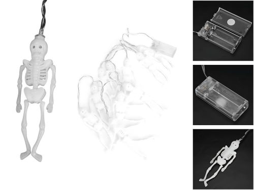 Led halloween csontváz fénysor 2m 10 felakasztható