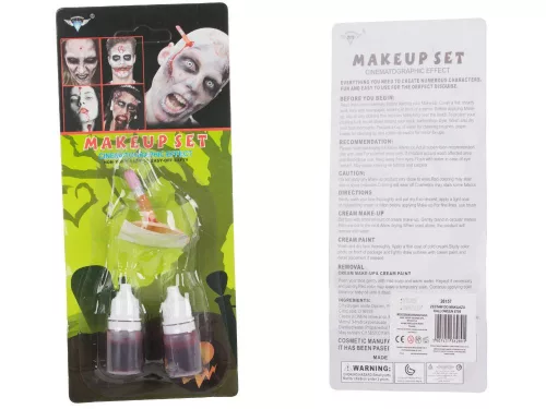 Hamis seb smink készlet halloween smink készlet ceruzával ragasztott vérrel
