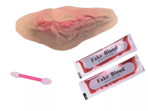 Hamis vágott torok seb 10ml hamis vérrel halloween kiegészítő