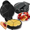 Gofrisütő, strapabíró, 5 db bolyhos gofri, gofrisütő szívek, 1000 W