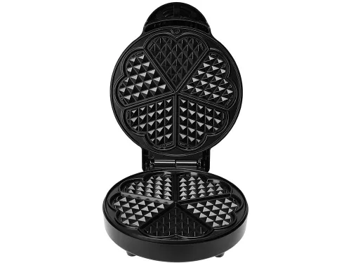 Gofrisütő, strapabíró, 5 db bolyhos gofri, gofrisütő szívek, 1000 W