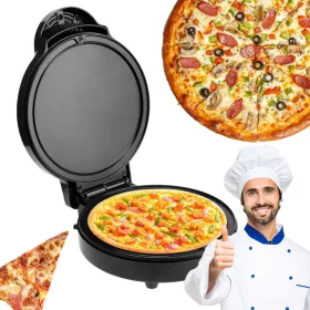   Elektromos pizzasütő, 1000 W-os tapadásmentes bevonattal, gyors sütéssel