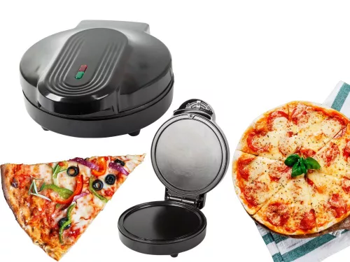 Elektromos pizzasütő, 1000 W-os tapadásmentes bevonattal, gyors sütéssel