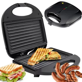   panini tortillasütő szendvicsekhez, tapadásmentes, 750 W-os