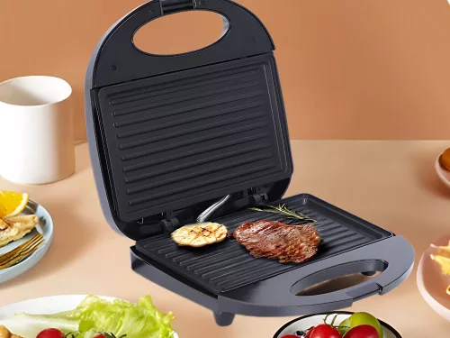 panini tortillasütő szendvicsekhez, tapadásmentes, 750 W-os