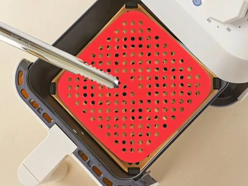 Air fryer szilikonbetét 21 cm négyzet alakú