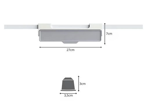 Nespresso kávékapszula fali szervező 30 kapszula kihúzható teteje