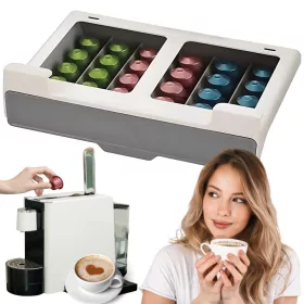   Nespresso kávékapszula fali szervező 30 kapszula kihúzható teteje